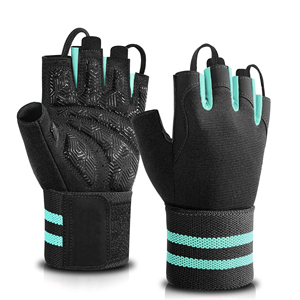 Gants de sport unisexes à demi-doigts avec fermeture magnétique, respirants, en polyester, pour la musculation, la remise en forme, les exercices, le cyclisme - Product Image 3