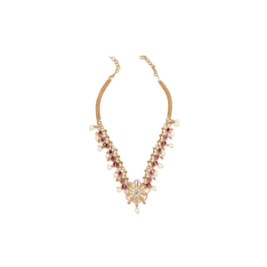 Floral Bajubandh with Pearls-Fashion Body Jewelry - Product Image 2