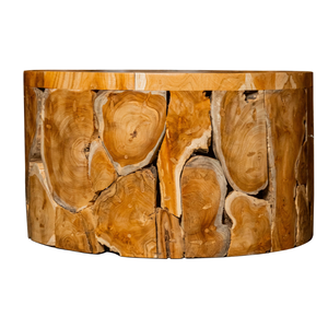 Table de Chevet Rustique en Racine de Teck ARTERRA, Artisanat de Luxe en Bois, Mettant en Valeur la Texture Naturelle de la Racine de Teck, Pièce d'Accent Exquise - Product Image 1