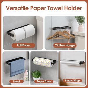 Paquete de 2 Portarrollos de Papel de Aluminio para Montar en la Pared, para Baño, Cocina, Despensa, Fregadero, Balcón, Inodoro, para Uso Doméstico - Product Image 2