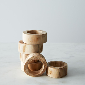 แหวนรองผ้าเช็ดปากไม้ทำมือสุดหรู ไม้ธรรมชาติ เป็นมิตรกับสิ่งแวดล้อม ทนทาน ที่วางผ้าเช็ดปากสำหรับงานเลี้ยงอาหารค่ำสุดหรู ตกแต่งโต๊ะอาหารสำหรับงานปาร์ตี้ - Product Image 6