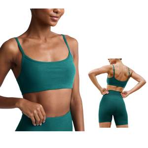 Conjunto Deportivo de Yoga para Mujer, Sujetador Deportivo y Pantalones Cortos de Ciclismo, Ropa Deportiva para Gimnasio, Fitness, Yoga, Conjunto de Dos Piezas, Ropa Deportiva Atlética para Mujer - Product Image 1