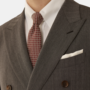 Abito da <span class=keywords><strong>Uomo</strong></span> Premium MTM Semi-Canvas in Misto Lana, Vestibilità Slim, Formale, <span class=keywords><strong>Doppiopetto</strong></span> per Business - Product Image 3