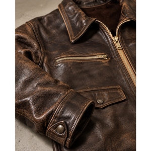 Premium Genuine Leather <b>Jacket</b> Custom Motorcycle <b>Biker</b> <b>Jacket</b> <b>Vintage</b> Streetwear Outerwear Fashion <b>Jacket</b> OEM Wholesale Supplier - Product Image 4