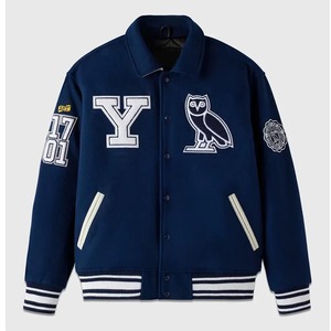 High Quality Custom Logo College Outdoor Varsity <b>Jacket</b> for Men Solid Color - Product Image 1