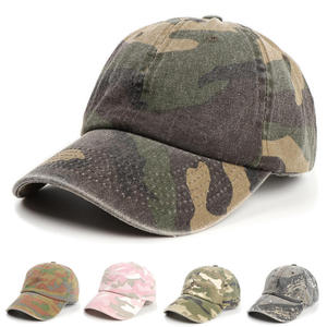 Camouflage 5-Panel Cap Adjustable Unisex Casual <b>Hat</b> Cotton Canvas Snapback Style Spring <b>Summer</b> Wear - Product Image 5