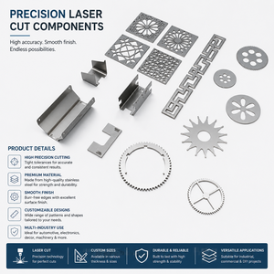 Composants en acier inoxydable découpés au laser de haute précision pour applications industrielles - Product Image 1
