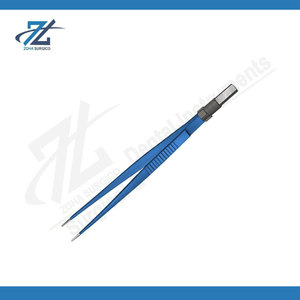 High Precision European Straight Bipolar Forceps 1.5mm Insulated Reusable Medical <b>Instrument</b> for <b>Neurosurgery</b> and ENT Surgery - Product Image 2