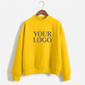 เสื้อสเวตเชิ้ตผู้หญิงคุณภาพสูงสำหรับฤดูหนาว พิมพ์ลายปักเองได้ ผ้าฝ้ายฟลีซ สไตล์ฮิปฮอป ลำลอง ทรงหลวม รับผลิตแบรนด์ส่วนตัว ด้านหน้า - Product Image 1