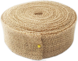 ริบบิ้นผ้าปอกระเจาผ้าดิบธรรมชาติเป็นมิตรต่อสิ่งแวดล้อมสำหรับ100% 32ฟุต (1 2/3 ") ผ้าปอกระเจาพิเศษดูดซับความชื้นแบคทีเรีย - Product Image 1