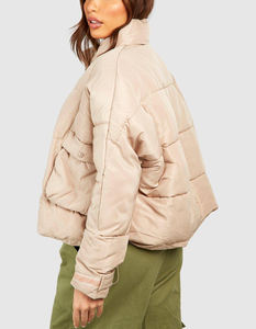 Chaquetas Acolchadas Cortavientos de Moda para Hombre, Fabricadas en Fábrica, Novedad 2025, Invierno, con Capucha Desmontable, 100% Algodón - Product Image 4