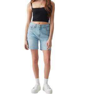 Shorts de Mezclilla Azules para Mujer, Estilo Casual de Verano, Corte Regular, Lavado Claro, Algodón Suave, Venta al Por Mayor, Tendencia 2026 - Product Image 5