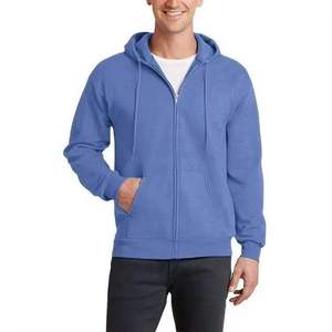 Sudadera con capucha unisex de algodón 100% grueso con cremallera, estilo urbano, para adolescentes, con logo estampado y bordado, ideal para otoño. - Product Image 5