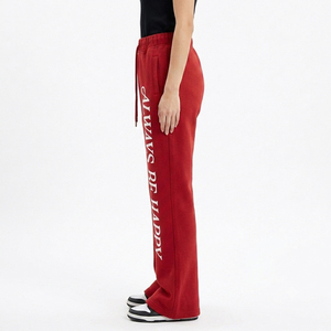 Pantalon de survêtement ample en molleton pour femme, respirant, doux, coupe droite large, style oversize - Product Image 3