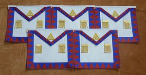 Royal Arch Grand Chapter Aprons & Sash Royal Companion's Principals Apron Sash & Breast Jewels <b>Collar</b> Gloves & Ties - Product Image 3