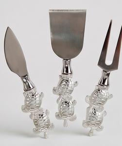 Turtle Design Cheese Server Set In Stainless Steel With Silver Finished Perfect <b>For</b> Kitchenware Wedding And Tabletop Decor - Product Image 1