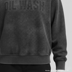 Sudadera de algodón con lavado ácido vintage para mujer, estilo industrial, holgada, para invierno - Product Image 5