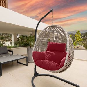 <b>Egg</b> <b>Chair</b> <b>Cushion</b>-One Piece Hanging Basket Seat Pad with Headrest Thick Soft Swing <b>Chair</b> <b>Cushion</b> - Product Image 3