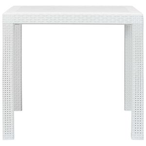 31.1 bianco "x 31.1" x 28.3 "tavolo da giardino all'aperto con Look in Rattan di plastica - Product Image 2