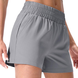 Shorts de sport taille haute pour femmes, légers, à séchage rapide, en tissu extensible, coupe confortable pour la course, l'entraînement, la remise en forme quotidienne - Product Image 1