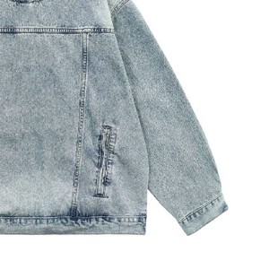 <b>Mens</b> <b>Denim</b> Hoodies Modern Stretch Hoodie <b>Jacket</b> Lightweight Casual Wear OEM/ODM Spring Private Label Factory Direct - Product Image 3