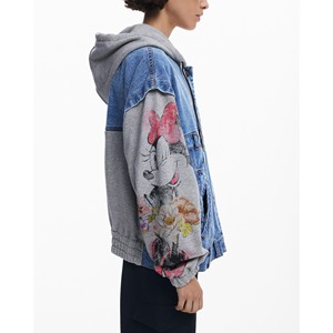 Wholesale Damage <b>Denim</b> <b>Jackets</b> Washed Blue Frayed <b>Cropped</b> <b>Denim</b> <b>Jacket</b> Long Sleeve <b>Denim</b> Women <b>Jacket</b> - Product Image 5