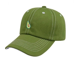 Gorra de baloncesto sin estructura con bordado de aguacate y frutas - Product Image 2