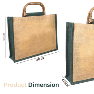 Lightweight Jute Shopping <b>Bag</b> with Cane Handle <b>Medium</b> <b>Size</b> Durable Eco Friendly Tote for Retail Lifestyle Promotion Wholesale - Product Image 2