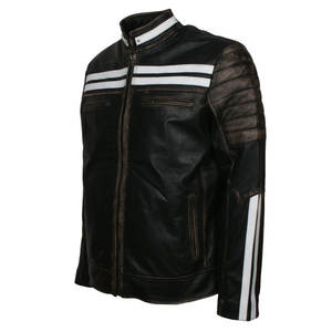 Waterproof Thick Motorcycle <b>Jacket</b> Original <b>Genuine</b> Sheep <b>Leather</b> <b>Jacket</b> For Men Vintage Biker Embossed Front Logo Premium - Product Image 3