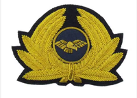 Patch brodé sur mesure de luxe de haute qualité avec logo, en fil de bullion, fait main, résistant à l'eau, pour vêtements, vestes et casquettes