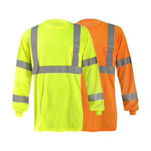 Camiseta Polo de Trabajo de Alta Visibilidad para Hombre, Ropa de Trabajo, Camiseta 100% Poliéster, Camiseta Polo de Seguridad Reflectante para Trabajo al Aire Libre - Product Image 2