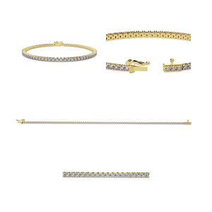 Unisex Trendy 2.4 Ct Lab Grown Diamond Brilliant Cut 10K <b>Gold</b> IGI Certified Bracelet VS Clarity EF Color <b>Bangles</b> Classic for - Product Image 2