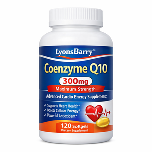 Cápsulas de Coenzima Q10 100mg de Máxima Potencia Lyonsbarry, Suplemento Avanzado para Energía Cardiovascular, 100 Unidades, Fabricante OEM para Exportación - Product Image 1