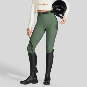 Leggings d'équitation personnalisés avec logo, pantalons taille haute pour femmes, antidérapants en silicone, jodhpurs et culottes d'équitation - Product Image 1
