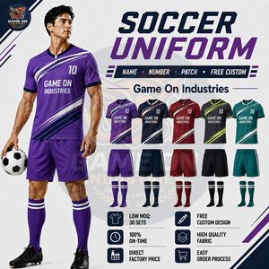 Uniformes Deportivos de Fútbol para Club, Diseño en Verde Azulado y Negro, Tejido Sintético Transpirable, Conjunto Completo para Venta al Por Mayor - Product Image 2