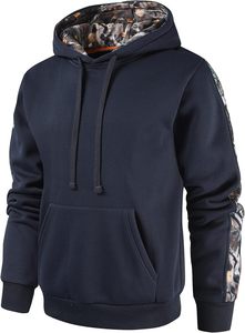 Sudadera con Cierre de Cremallera, Color Negro Verde Oliva, Chaqueta Casual de Invierno, Corte Regular, Tejido de Punto, Color Sólido - Product Image 4