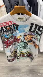 T-shirt graphique streetwear personnalisé pour homme, vintage, coupe oversize, en coton, impression par sublimation intégrale sur le devant, design New York - Product Image 2