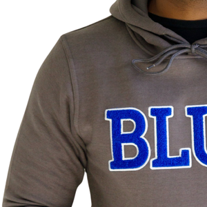 Sweat à capuche en chenille BLUΦ Phi Beta Sigma pour homme, couleur anthracite, avec lettres grecques, vêtement de fraternité haut de gamme, coupe classique - Product Image 3