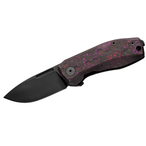 Couteaux pliants à motif violet et noir avec lame noire mate et clip de poche décoratif pour le camping et les tâches quotidiennes - Product Image 4