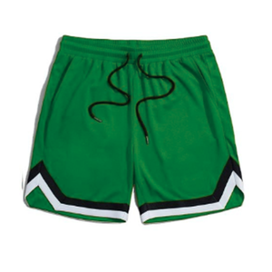 Pantalones Cortos Deportivos Casuales de Malla para Hombre, 100% Poliéster, con Cordón Ajustable, Tejido Transpirable, Estampado por Transferencia de Calor - Product Image 1