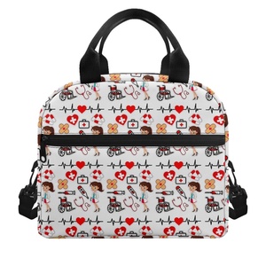 <b>Nurse</b> Pattern Lunch <b>Bag</b> for Women Gift Dropship Print on Demand Leak Proof Meal <b>Bag</b> Fashionable Convenient Lady Picnic <b>Bag</b> - Product Image 1