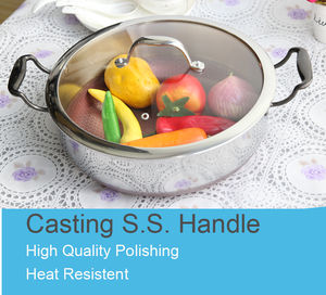 Marmites en aluminium de haute qualité avec couvercle en verre, légères, grande capacité, compatibles lave-vaisselle, pour cuisinières à gaz et à induction, vente en gros - Product Image 6