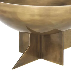 Zahid Exports - Tazón Redondo de Metal de Lujo, Diseño Moderno Ecológico ZE-3263D, Ensaladera Elegante para Decoración de Sala de Estar, Bodas y Fiestas - Product Image 3