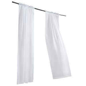 Tende trasparenti per finestre 52 W X 84 L 2 pannelli con asta tascabili in poliestere tende e mantovane - Product Image 1