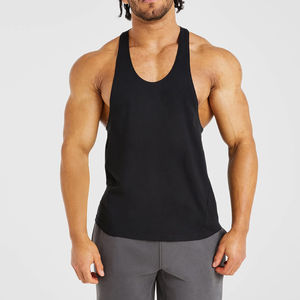 Débardeurs de sport pour hommes 100% coton respirant à séchage rapide personnalisables de haute qualité sans manches pour musculation et entraînement - Product Image 3