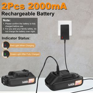 Soffiatore Elettrico Portatile a Batteria 18V 2000mA Senza Fili, Velocità Massima 124MPH 300CFM, 2 Velocità Regolabili, 2 Pezzi per Soffiaggio Aria - Product Image 6