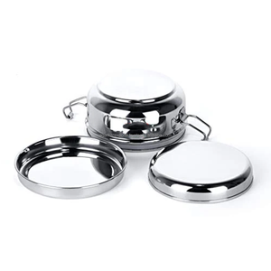 Boîtes à lunch scolaires en acier inoxydable épais et lourd à deux étages 300 ml étanches légères faciles à nettoyer Contenants de repas Tiffin - Product Image 3