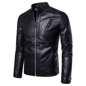 <b>Top</b> 2026 Comfortable Custom Stylish <b>High</b> Quality Men's Motorcycle <b>Leather</b> Jacket for Winter New Zipper Style with Front Logo - Product Image 2