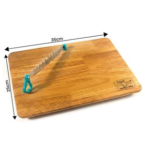 เขียงไม้ทรงสี่เหลี่ยมผืนผ้าพร้อมด้ามจับกันลื่นสำหรับหั่นอาหารในครัว - Product Image 4