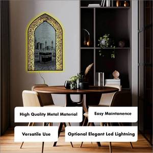 Premium Quality Arabic Calligraphy Ayatul Kursi Stainless Steel <b>Islamic</b> <b>Wall</b> Art Translation Handmade Hanging Portrait Ramadan - Product Image 6